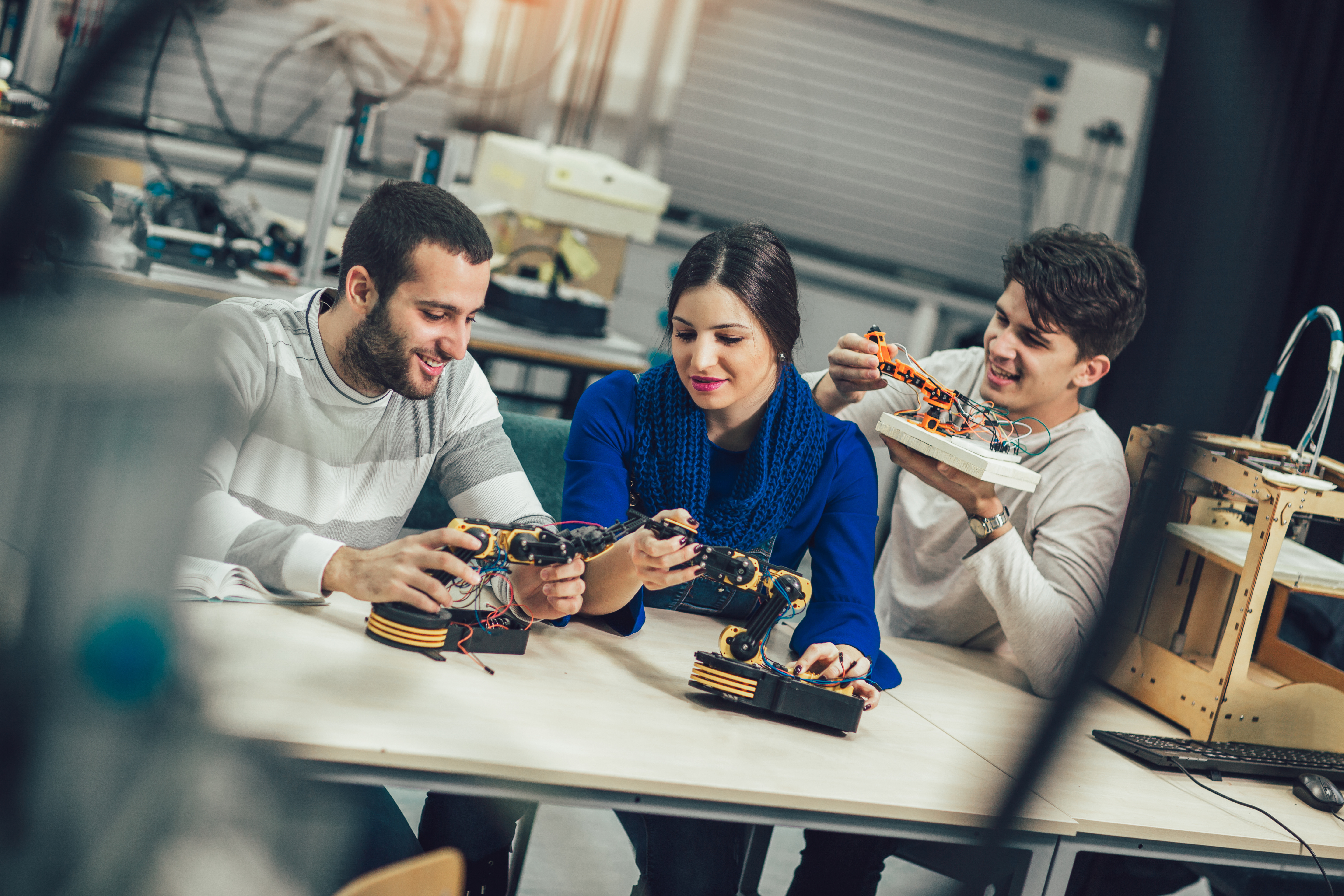 People working on a hardware project